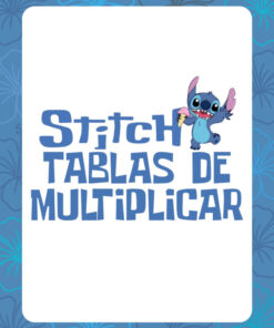 Tablas de multiplicar con temática "Stitch"