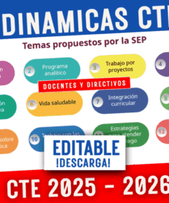 Paquete de 12 Dinámicas para Abordar Todos los Temas del CTE NEM 2025–2026