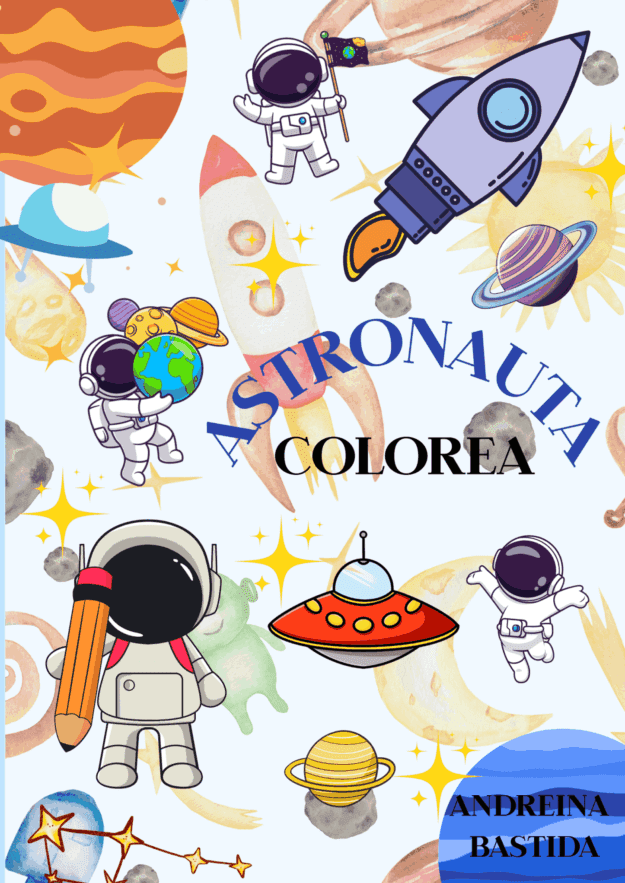 Libro de Astronauta para colorear 1 Libro de Astronauta para colorear