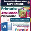 Planeación por Proyectos 4° Grado de Primaria (SEPTIEMBRE 2026) !EVALUACIÓN DIAGNÓSTICA GRATIS!