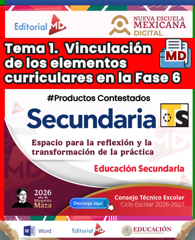 TEMA 1 CONTESTADO: Vinculación de los elementos curriculares en la Fase 6 CTE 2026 - 2027 (SECUNDARIA Y TELESECUNDARIA) 1 TEMA 1 CONTESTADO: Vinculación de los elementos curriculares en la Fase 6 CTE 2026 - 2027 (SECUNDARIA Y TELESECUNDARIA)