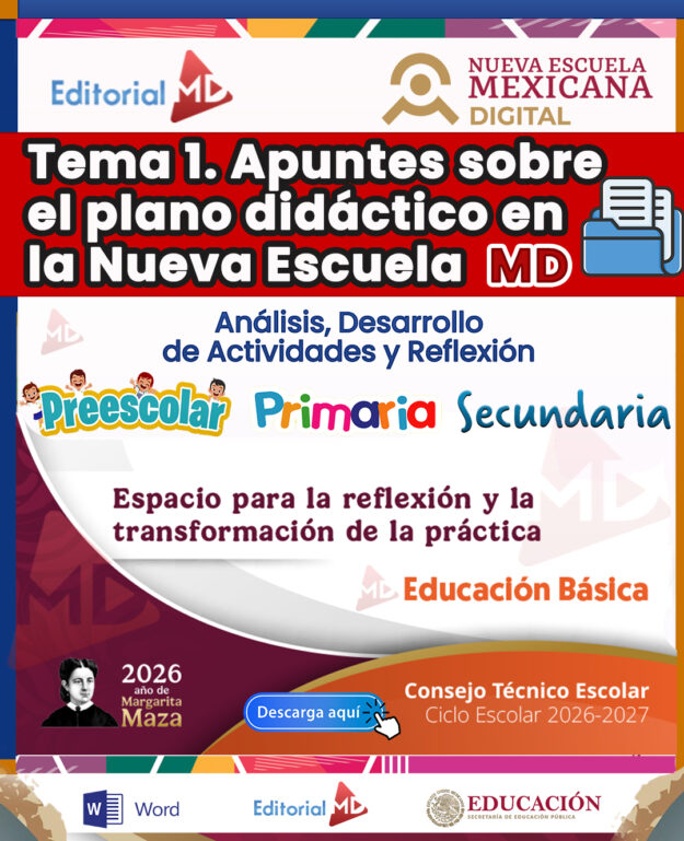 Tema 1 Contestado: Apuntes sobre el plano didáctico en la Nueva Escuela Mexicana CTE 2026 - 2027 (Todos los Niveles) 1 Tema 1 Contestado: Apuntes sobre el plano didáctico en la Nueva Escuela Mexicana CTE 2026 - 2027 (Todos los Niveles)