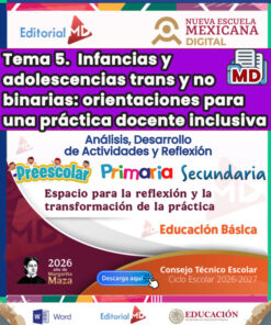 TEMA 5 CONTESTADO: Infancias y adolescencias trans y no binarias: orientaciones para una práctica docente inclusiva en el aula CTE 2026 - 2027 (TODOS LOS NIVELES)