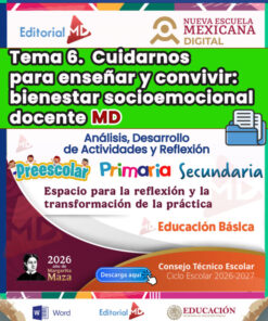 TEMA 6 CONTESTADO: Cuidarnos para enseñar y convivir: bienestar socioemocional docente CTE 2026 - 2027 (TODOS LOS NIVELES)