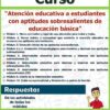 Curso sobre atención educativa a estudiantes con aptitudes sobresalientes de educación básica; incluye módulos sobre marco normativo, detección, evaluación, intervención y orientación a padres, con logotipos oficiales.