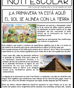 Periodico sobre el equinoccio de primavera