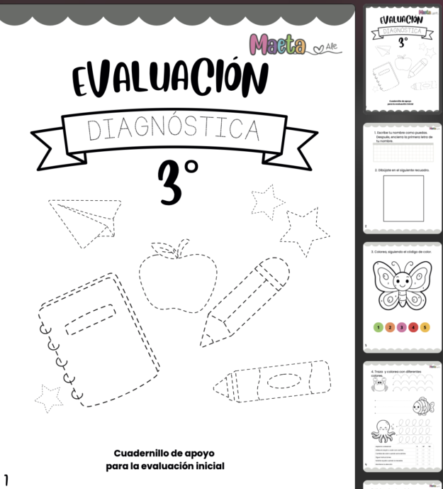 Kit de Evaluación diagnóstica 3° de preescolar 1 Kit de Evaluación diagnóstica 3° de preescolar