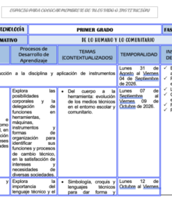 Paquete de Planeaciones anuales, Secundaria, Disciplina Tecnología I