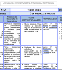 Paquete de Planeaciones anuales, Secundaria, Disciplina Formación Cívica y Ética III
