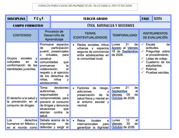 Paquete de Planeaciones anuales, Secundaria, Disciplina Formación Cívica y Ética III 1 Paquete de Planeaciones anuales, Secundaria, Disciplina Formación Cívica y Ética III