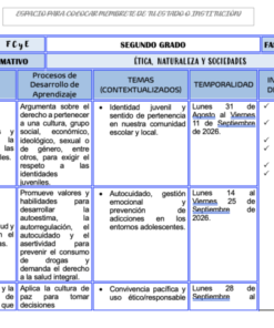 Paquete de Planeaciones anuales, Secundaria, Disciplina Formación Cívica y Ética II