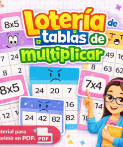 Lotería de tablas de multiplicar.