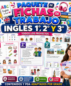 Fichas de trabajo INGLÉS SECUNDARIA 1°, 2° Y 3° Grado | TODOS LOS CONTENIDOS (IMPRIMIBLES)