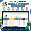Hoja de cálculo para gestionar la asistencia y las calificaciones en Telesecundaria, con automatización e interfaz de registro escolar.