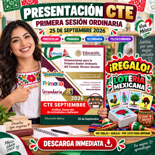 Presentación CTE DOCENTES | 1ra Sesión SEPTIEMBRE 2026 + !Lotería Mexicana GRATIS! 1 Presentación CTE DOCENTES | 1ra Sesión SEPTIEMBRE 2026 + !Lotería Mexicana GRATIS!