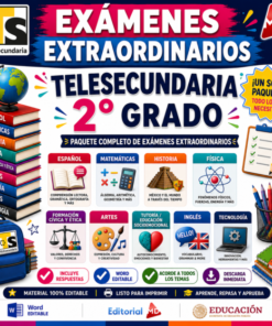Paquete Exámenes Extraordinarios Telesecundaria 2° Grado NEM (TODAS LAS ASIGNATURAS) | Word Editable