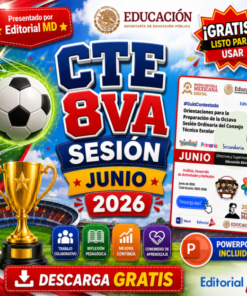 #DESCARGA CTE 8VA SESIÓN JUNIO 2026 ¡PRESENTACIÓN POWERPOINT GRATIS!