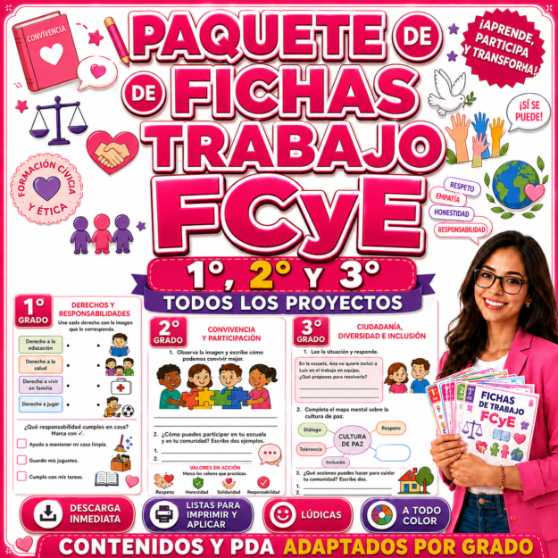Fichas de trabajo FCyE SECUNDARIA 1°, 2° Y 3° Grado | TODOS LOS CONTENIDOS (IMPRIMIBLES) 1 Fichas de trabajo FCyE SECUNDARIA 1°, 2° Y 3° Grado | TODOS LOS CONTENIDOS (IMPRIMIBLES)