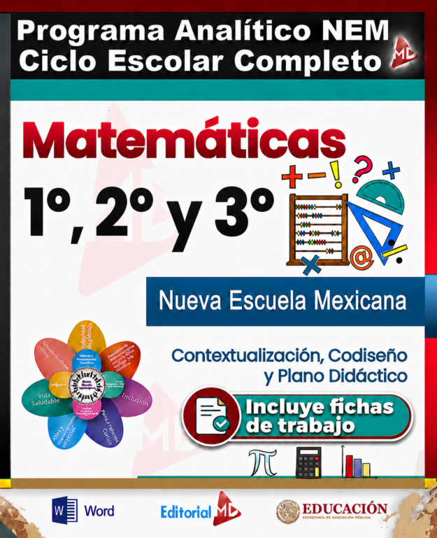 Planeaciones MATEMÁTICAS1°, 2° y 3° Grado Secundaria PAQUETE (Ciclo Escolar 2026 – 2027) + Fichas de Trabajo 1 Planeaciones MATEMÁTICAS1°, 2° y 3° Grado Secundaria PAQUETE (Ciclo Escolar 2026 – 2027) + Fichas de Trabajo