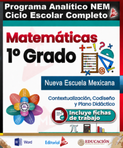 Planeaciones Matemáticas 1° Grado Secundaria PAQUETE (Ciclo Escolar 2026 – 2027) + Fichas de Trabajo