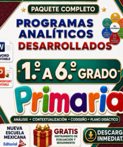 PROGRAMA ANALÍTICO de 1° a 6º Grado de PRIMARIA + Instrumento de Evaluación | CICLO ESCOLAR 2026–2027