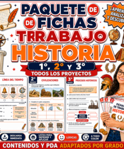 Fichas de trabajo HISTORIA SECUNDARIA 1°, 2° Y 3° Grado | TODOS LOS CONTENIDOS