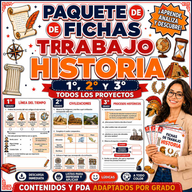 Fichas de trabajo HISTORIA SECUNDARIA 1°, 2° Y 3° Grado | TODOS LOS CONTENIDOS 1 Fichas de trabajo HISTORIA SECUNDARIA 1°, 2° Y 3° Grado | TODOS LOS CONTENIDOS