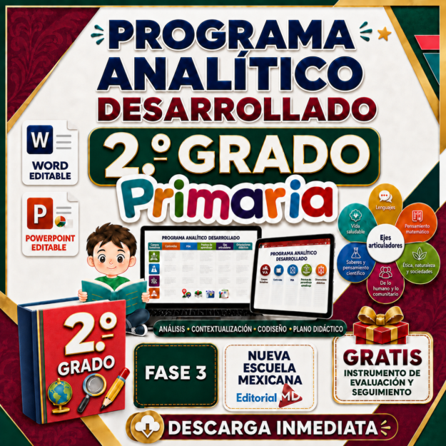 PROGRAMA ANALÍTICO de 2º Grado de PRIMARIA + Instrumento de Evaluación | CICLO ESCOLAR 2026–2027 1 PROGRAMA ANALÍTICO de 2º Grado de PRIMARIA + Instrumento de Evaluación | CICLO ESCOLAR 2026–2027