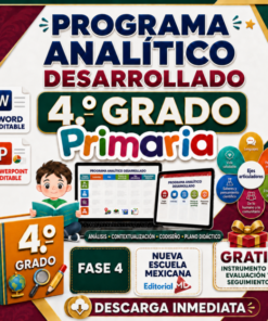 PROGRAMA ANALÍTICO de 4º Grado de PRIMARIA + Instrumento de Evaluación | CICLO ESCOLAR 2026–2027