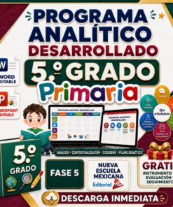 PROGRAMA ANALÍTICO de 5º Grado de PRIMARIA + Instrumento de Evaluación | CICLO ESCOLAR 2026–2027