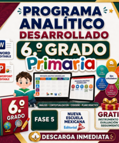 PROGRAMA ANALÍTICO de 6º Grado de PRIMARIA + Instrumento de Evaluación | CICLO ESCOLAR 2026–2027