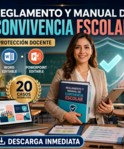 REGLAMENTO Y MANUAL DE CONVIVENCIA ESCOLAR | Protección docente + 20 casos prácticos resueltos