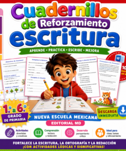CUADERNILLOS DE REFORZAMIENTO DE ESCRITURA 1º a 6º GRADO DE PRIMARIA | NEM (WORD EDITABLES)
