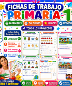 Fichas de trabajo PRIMARIA 1° Grado TODOS LOS PROYECTOS (IMPRIMIBLES)