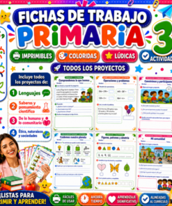 Fichas de trabajo PRIMARIA 3° Grado TODOS LOS PROYECTOS (IMPRIMIBLES)