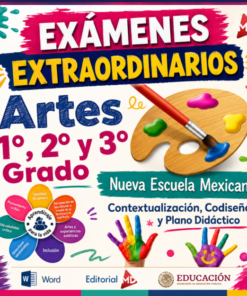 Examen Extraordinario Artes Secundaria 1°, 2° y 3° Grado NEM | Word Editable