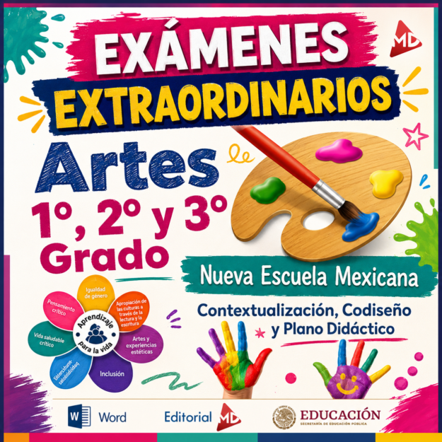 Examen Extraordinario Artes Secundaria 1°, 2° y 3° Grado NEM | Word Editable 1 Examen Extraordinario Artes Secundaria 1°, 2° y 3° Grado NEM | Word Editable