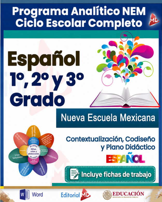 Planeaciones ESPAÑOL 1°, 2° y 3° Grado Secundaria PAQUETE (Ciclo Escolar 2026 – 2027) + Fichas de Trabajo 1 Planeaciones ESPAÑOL 1°, 2° y 3° Grado Secundaria PAQUETE (Ciclo Escolar 2026 – 2027) + Fichas de Trabajo