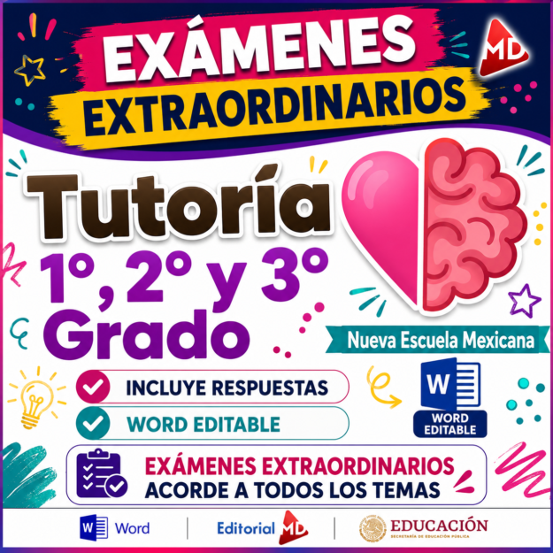Examen Extraordinario Tutoría y Educación Socioemocional Secundaria 1°, 2° y 3° Grado NEM | Word Editable 1 Examen Extraordinario Tutoría y Educación Socioemocional Secundaria 1°, 2° y 3° Grado NEM | Word Editable
