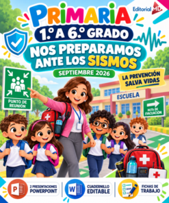 Paquete "NOS PREPARAMOS ANTE LOS SISMOS "1° a 6° Grado de Primaria SEPTIEMBRE