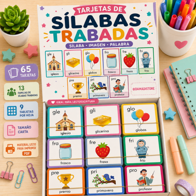 Tarjetas de las sílabas trabadas (65 tarjetas) 3 Tarjetas de las sílabas trabadas (65 tarjetas) - Image 3