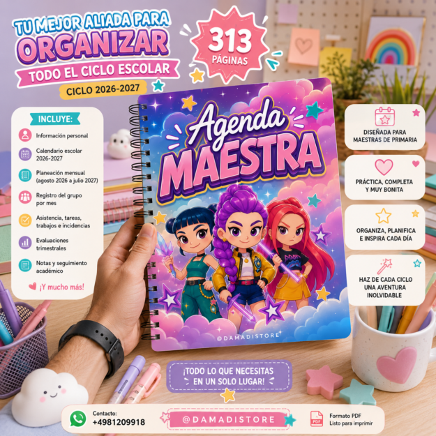 Agenda docente KPOP preescolar 2026-2027 1 Agenda docente KPOP preescolar 2026-2027