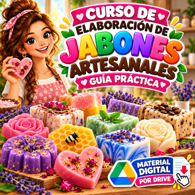CURSO DE ELABORACIÓN DE JABONES ARTESANALES | GUÍA PRÁCTICA PASO A PASO 1 CURSO DE ELABORACIÓN DE JABONES ARTESANALES | GUÍA PRÁCTICA PASO A PASO