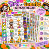 Tira un cuento (día de muertos). 3 cropped Day of the Dead Storytelling Templates