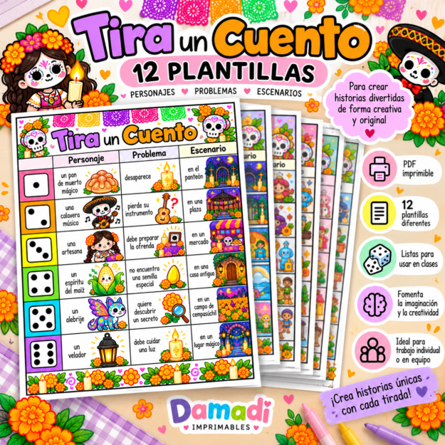 Tira un cuento (día de muertos). 2 Tira un cuento (día de muertos). - Imagen 2