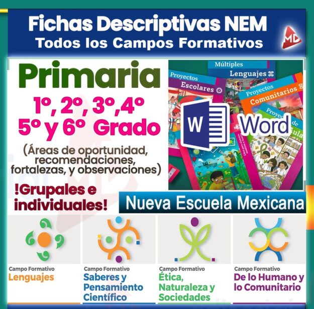 Fichas Descriptivas de Primaria 1° a 6° Grado NEM 2026 - 2027 1 Fichas Descriptivas de Primaria 1° a 6° Grado NEM 2026 - 2027