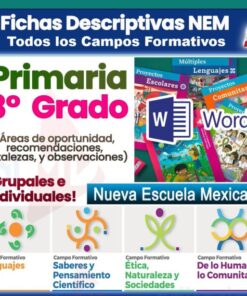 Fichas Descriptivas 3° Grado Primaria NEM (Campos Formativos) 2026 - 2027