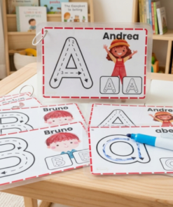 Tarjetas del Alfabeto: Kit de 52 Fichas Interactivas (PDF)