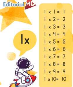 Tablas de Multiplicar para niños de astronauta