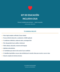 Kit de Educación Inclusiva DUA para Primaria — 27 Actividades y 17 Plantillas — Ciclo 2026-2027 (Editable)